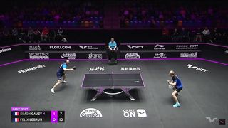 Exceptional exchange between 2 French table tennis players Félix Lebrun and Simon Gauzy