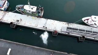 Jump from a 27 meter high crane