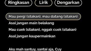 music lyrics "santai aja cuy"