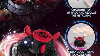 Infinity Nado 3 Original Electronic Iron Bear or Boxing Bear & Controller Auto-Spin Metal Ring Gyro Spinning Top Kids Anime Toy
