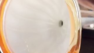 Sylcom Master of Glass shaping a gold leaf. 2