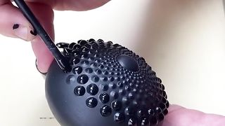 Black hole inspired sacred geometry stone painting #art #satisfying #artist #painting #viral #dotart.