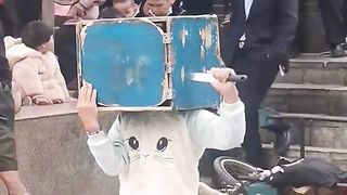3 year old girl performs boy dissapearing magic