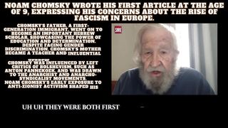Noam Chomsky wrote his first article at the age of 9, the rise of fascism in Europe.