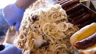 American Street Food - The BEST  DOGS in Chicago! Jim’s Original Polish Sausages, Burgers, Pork Chops