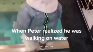 Peter walking on the water