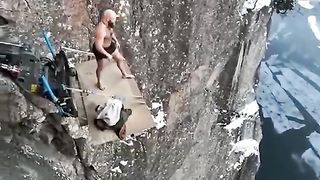 Courage to jump off a cliff