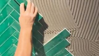 Small Green Tile Work