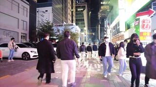 Today's travel vlog video | Korea Walking tour [4K] ❤️‍???? gangnam night walk tour in seoul  Part 2