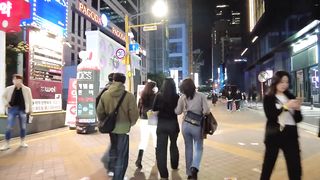Today's travel vlog video | Korea Walking tour [4K] ❤️‍???? gangnam night walk tour in seoul Part 3