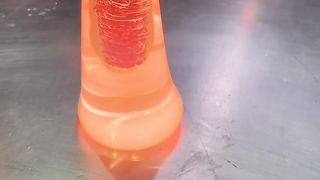 Giant GLASS FLOWER - GLASSBLOWING w_ Newt Glass_ Scottsdale, AZ. TORCHING satisfying