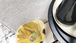 preparation for cleaning the floor
