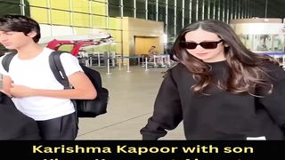 Karishma Kapoor with son Kiaan Kapoor at Airport #karishmakapoor #shorts #short #trending #viral #bollywood #shortvideo