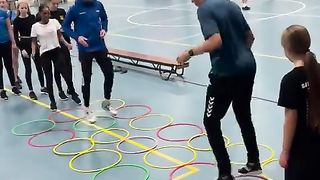 Excellent coordination.  These types of games are very good for brain activity.