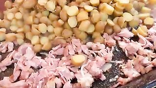 Cooking the French Tartiflette. London Street Food