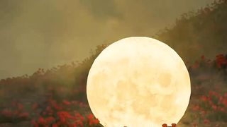 The moon. Beauty