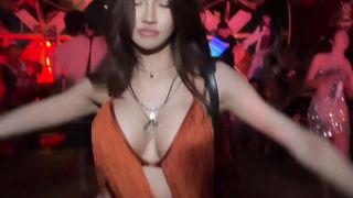Dancing girl. Party. Cool