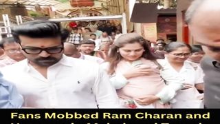 Fans Mobbed Ram Charan and Upasana in Mahalaxmi Temple #ramcharan #short #shorts #trending #viral #bollywood #viralshorts
