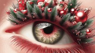 Eyes lashes Christmas style