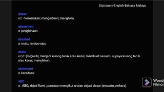 Dictionary English-Bahasa Melayu