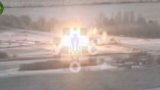 ATGM strike on a Russian position by Ukraine's 1st Special Purpose Brigade