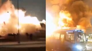 Destruction of 2 Russian tanks T-80BV near the village. Kolomyychikha, Luhansk region