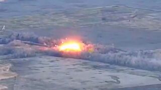 Russian truck carrying ammunition destroyed by Ukraine's 110th Separate Territorial Defense Brigade