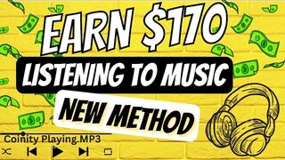 MORE THAN $170 CAN BE MADE FROM ONLINE MUSIC LISTENING (How to earn money online fast)