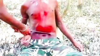 MAN GETS CUT OPEN WILD