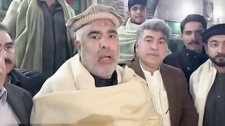 Former Speaker National Assembly Asad Qaiser reached Swabi after his release from Mardan Jail.