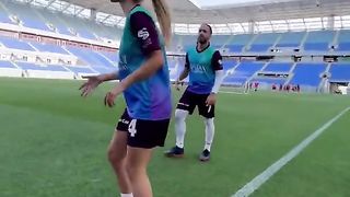 Women football funny video ????