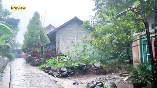 Heavy rainfall in rural Indonesia||rain for sleep deep