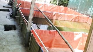 Tiang kolam harus benar-benar kuat, jangan sepelekan kekuatan air