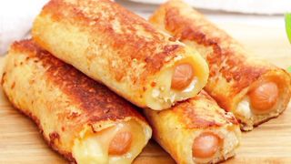 Sandwich Gulung Sosis Keju