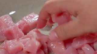 delicious meat pineapple food