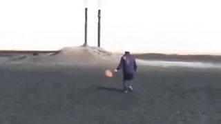 That’s one way to light a flare. #oilfield.