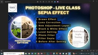 Photoshop Sepia Effect Live Class | TLCC