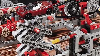 Lego Technic Pantograph with Tesla Roadster #Shorts.