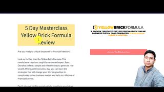 Yellow Brick Formula Review - 5 Day LIVE Masterclass information