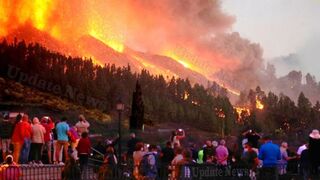 Horrible today: La Palma Update | one hour before sunset, As Earth Rises, Rumble sound cross plains
