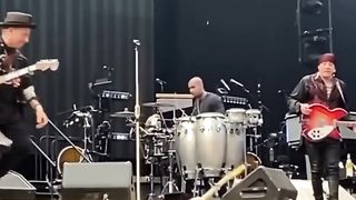 Bruce Springsteen falls on stage while performing in Amsterdam
