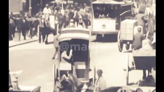 Trams And Horse Carts Crowded New York City In 1903