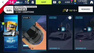 Special event Automobili Pininfarina Battista. Asphalt 9  Legends