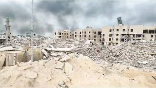 Sheikh Zayed area has been completely destroyed by Israeli bombing.