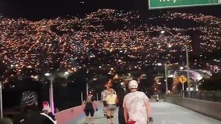 Night skiing in Medellin, Colombia