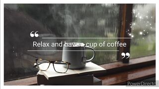 Listening to the sound of rain while drinking coffee