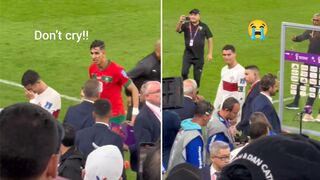 Cristiano Ronaldo cried after Portugal Vs Morocco ????????⚽