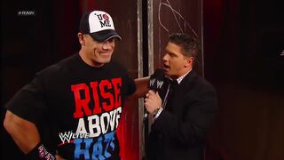 After saving her from Kane_ John Cena and Eve kiss as Zack Ryder