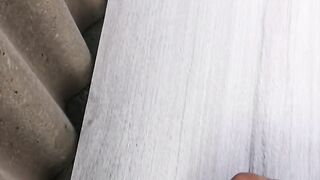 Young man with excellent tiling skills and fantastic construction method.