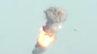 Russian attack helicopter is blown out of the sky by Ukrainian forces
